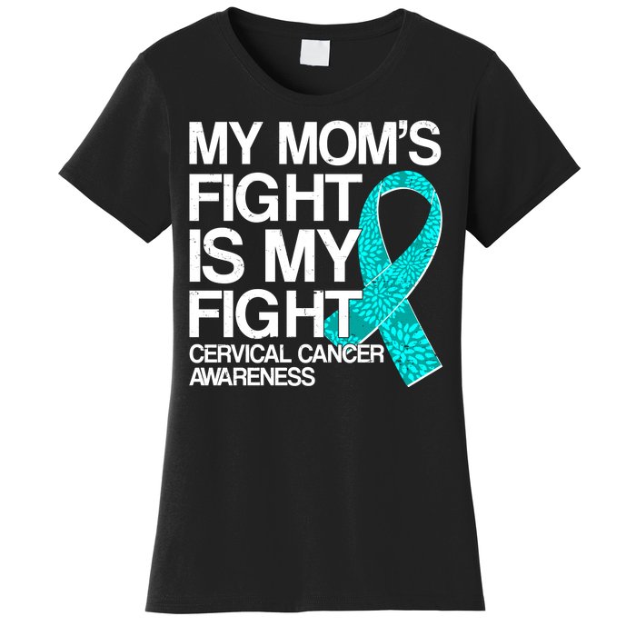 My Mom's Fight is My Fight Cervical Cancer Awareness Women's T-Shirt