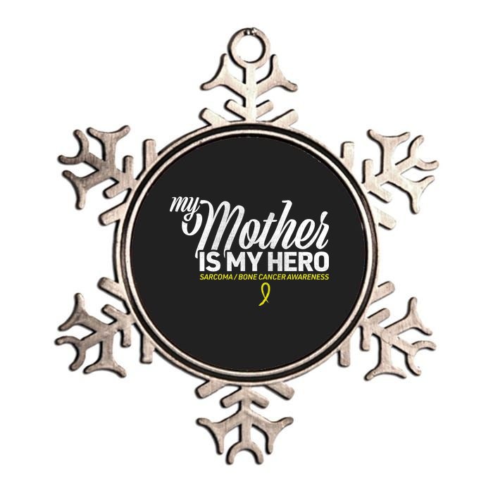 My Mother Is My Hero Sarcoma Awareness Metallic Star Ornament