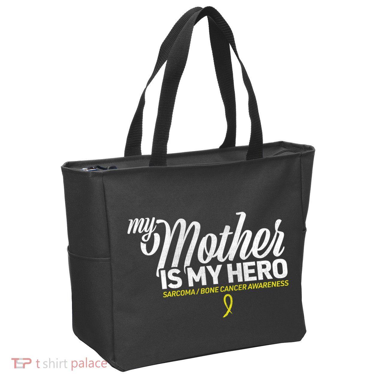 My Mother Is My Hero Sarcoma Awareness Zip Tote Bag