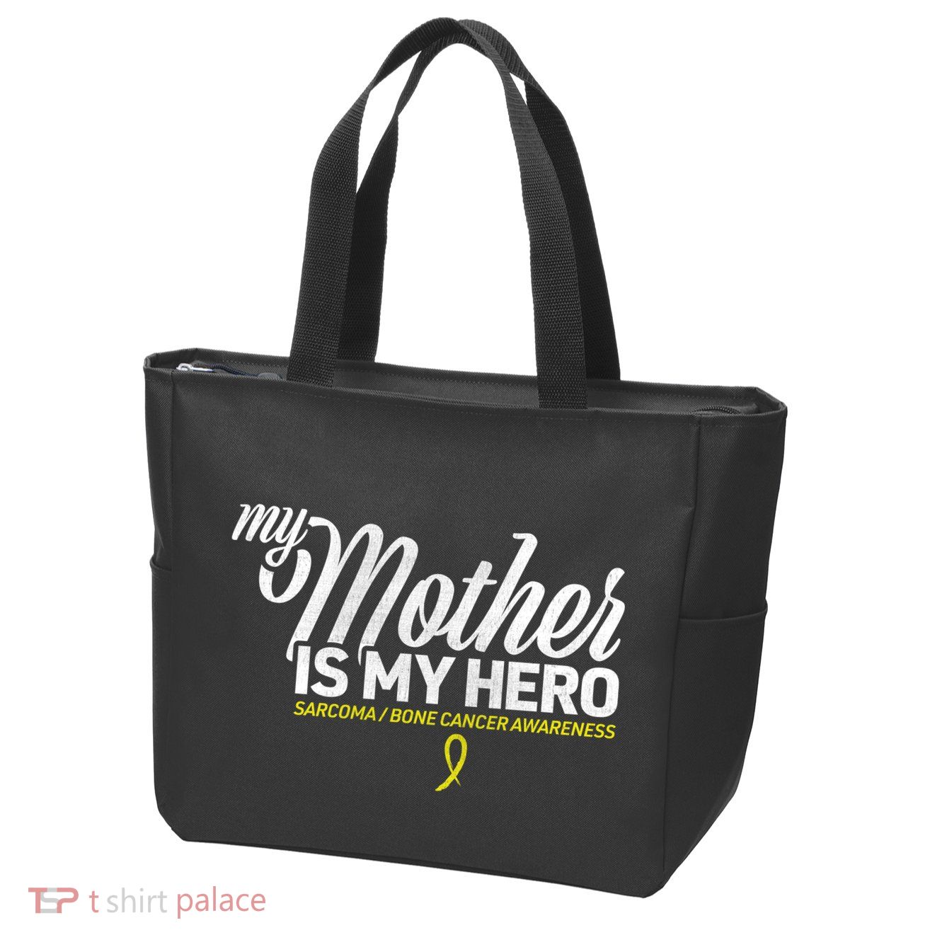 My Mother Is My Hero Sarcoma Awareness Zip Tote Bag