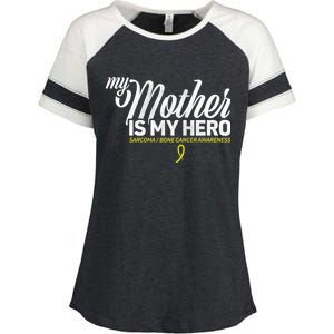 My Mother Is My Hero Sarcoma Awareness Enza Ladies Jersey Colorblock Tee