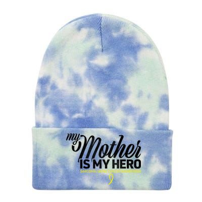 My Mother Is My Hero Sarcoma Awareness Tie Dye 12in Knit Beanie