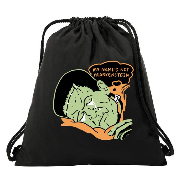 My Name Is Not Frankenstein Drawstring Bag