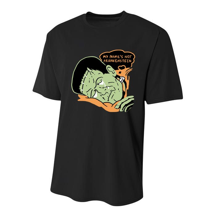 My Name Is Not Frankenstein Youth Performance Sprint T-Shirt