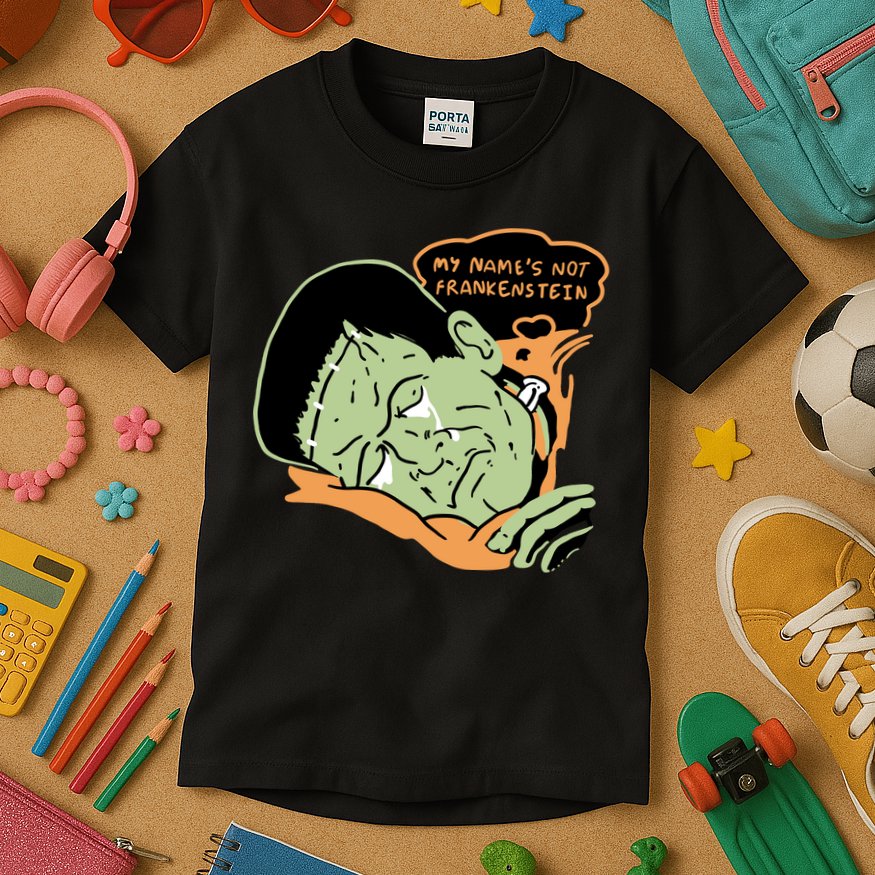 My Name Is Not Frankenstein Kids T-Shirt
