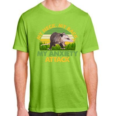 My Neck My Back My Anxiety Attack Vintage Opossum Adult ChromaSoft Performance T-Shirt