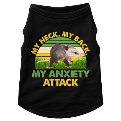 My Neck My Back My Anxiety Attack Vintage Opossum Doggie Tank
