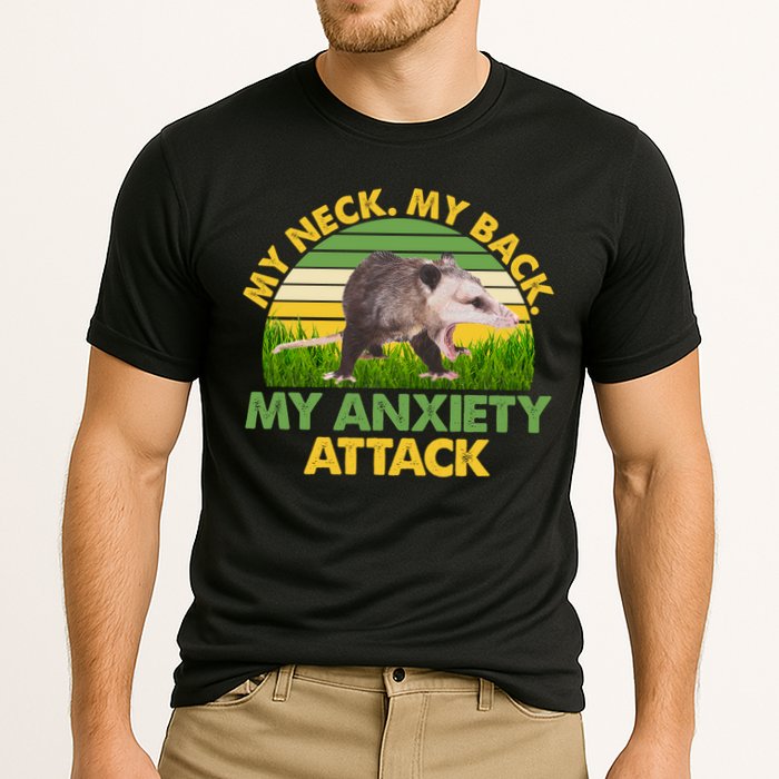 My Neck My Back My Anxiety Attack Vintage Opossum Performance Shirt
