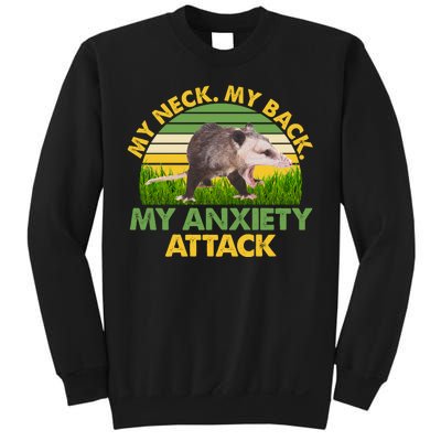 My Neck My Back My Anxiety Attack Vintage Opossum Sweatshirt