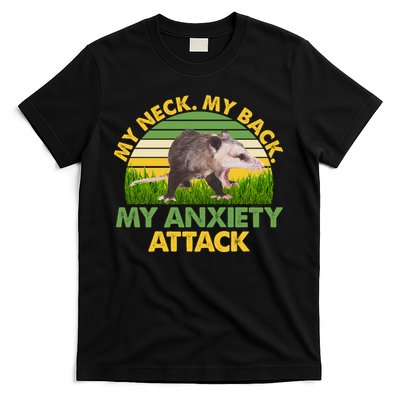 My Neck My Back My Anxiety Attack Vintage Opossum T-Shirt