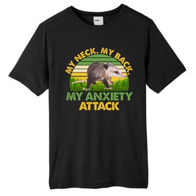 My Neck My Back My Anxiety Attack Vintage Opossum Tall Fusion ChromaSoft Performance T-Shirt