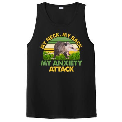 My Neck My Back My Anxiety Attack Vintage Opossum PosiCharge Competitor Tank