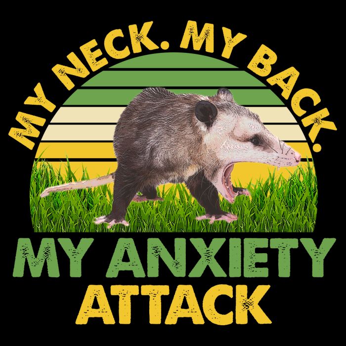 My Neck My Back My Anxiety Attack Vintage Opossum Full Zip Hoodie