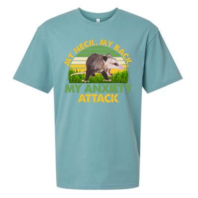 My Neck My Back My Anxiety Attack Vintage Opossum Sueded Cloud Jersey T-Shirt