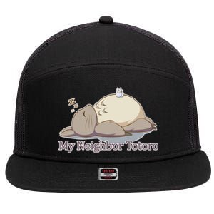 My Neighbor Totoro Sleepign 7 Panel Mesh Trucker Snapback Hat