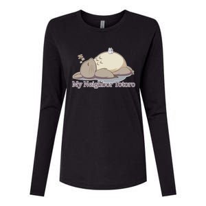 My Neighbor Totoro Sleepign Womens Cotton Relaxed Long Sleeve T-Shirt