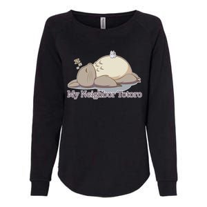 My Neighbor Totoro Sleepign Womens California Wash Sweatshirt