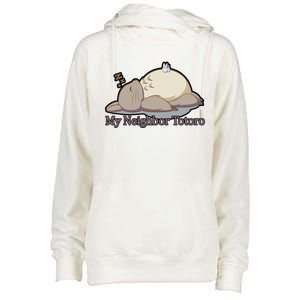 My Neighbor Totoro Sleepign Womens Funnel Neck Pullover Hood