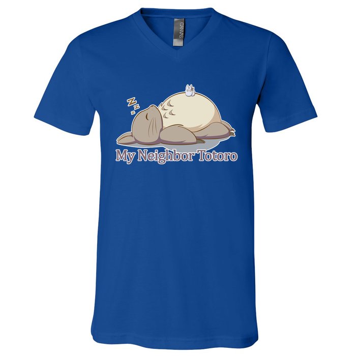 My Neighbor Totoro Sleepign V-Neck T-Shirt