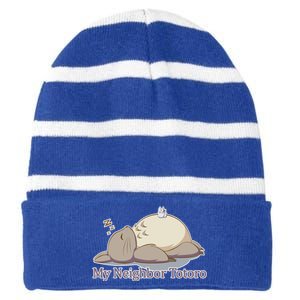 My Neighbor Totoro Sleepign Striped Beanie with Solid Band