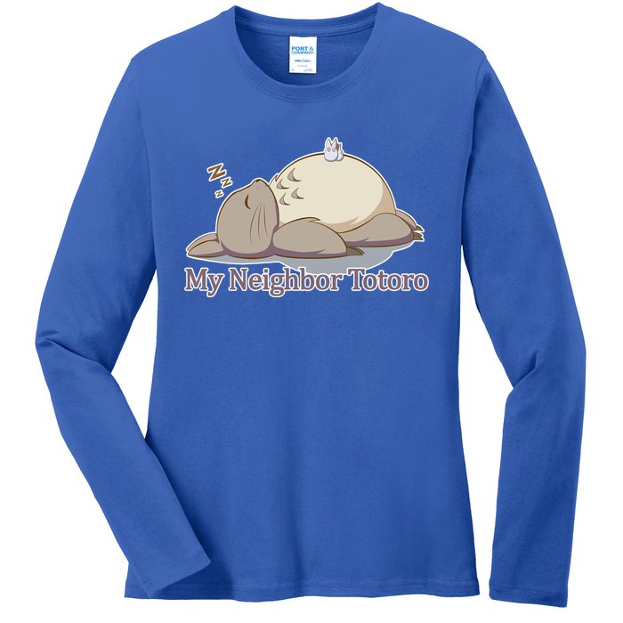 My Neighbor Totoro Sleepign Ladies Long Sleeve Shirt