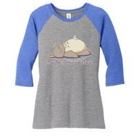 My Neighbor Totoro Sleepign Women's Tri-Blend 3/4-Sleeve Raglan Shirt