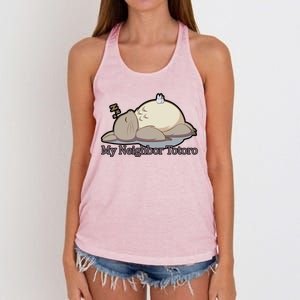 My Neighbor Totoro Sleepign Women's Knotted Racerback Tank