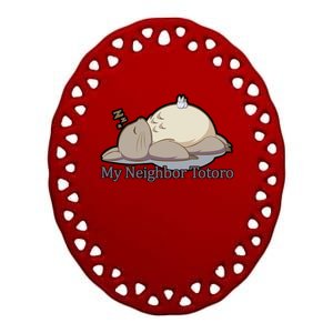 My Neighbor Totoro Sleepign Ceramic Oval Ornament