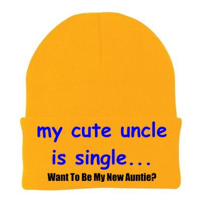 My New Uncle Is Single, Want To Be My New Auntie? Knit Cap Winter Beanie