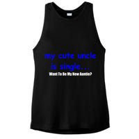 My New Uncle Is Single, Want To Be My New Auntie? Ladies PosiCharge Tri-Blend Wicking Tank