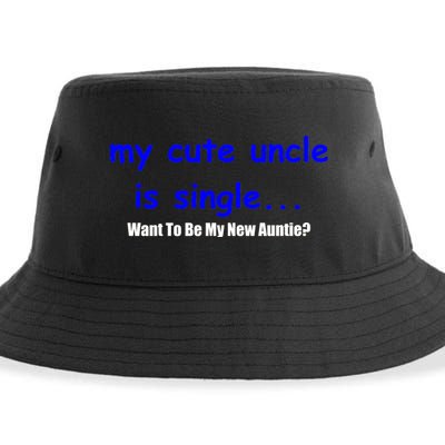 My New Uncle Is Single, Want To Be My New Auntie? Sustainable Bucket Hat