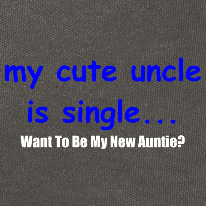 My New Uncle Is Single, Want To Be My New Auntie? Cotton Canvas Backpack