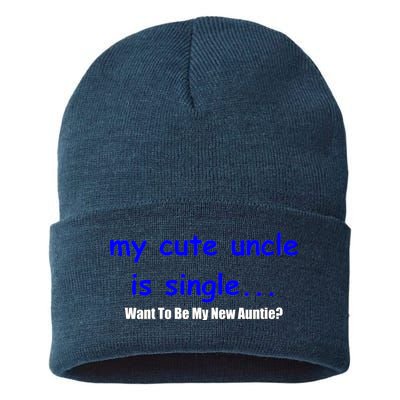 My New Uncle Is Single, Want To Be My New Auntie? Sustainable Knit Beanie