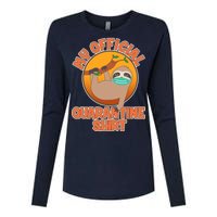 My Official Quarantine Shirt Sloth Womens Cotton Relaxed Long Sleeve T-Shirt