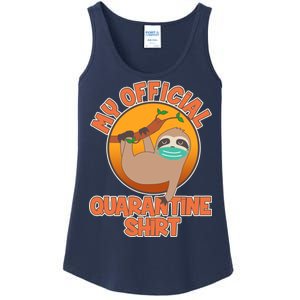 My Official Quarantine Shirt Sloth Ladies Essential Tank