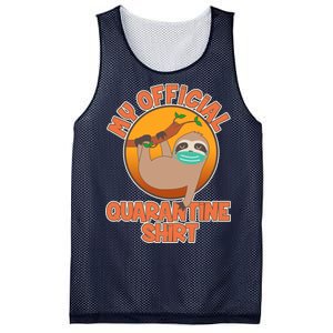 My Official Quarantine Shirt Sloth Mesh Reversible Basketball Jersey Tank