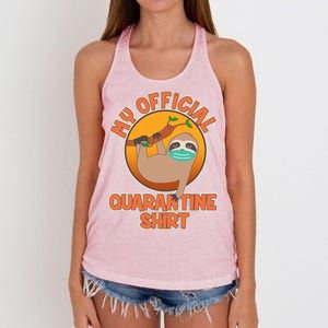 My Official Quarantine Shirt Sloth Women's Knotted Racerback Tank