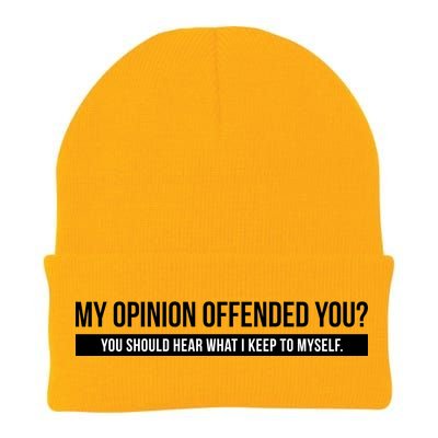 My Opinion Offended You Should Hear What I Say To Myself Knit Cap Winter Beanie