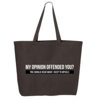 My Opinion Offended You Should Hear What I Say To Myself 25L Jumbo Tote