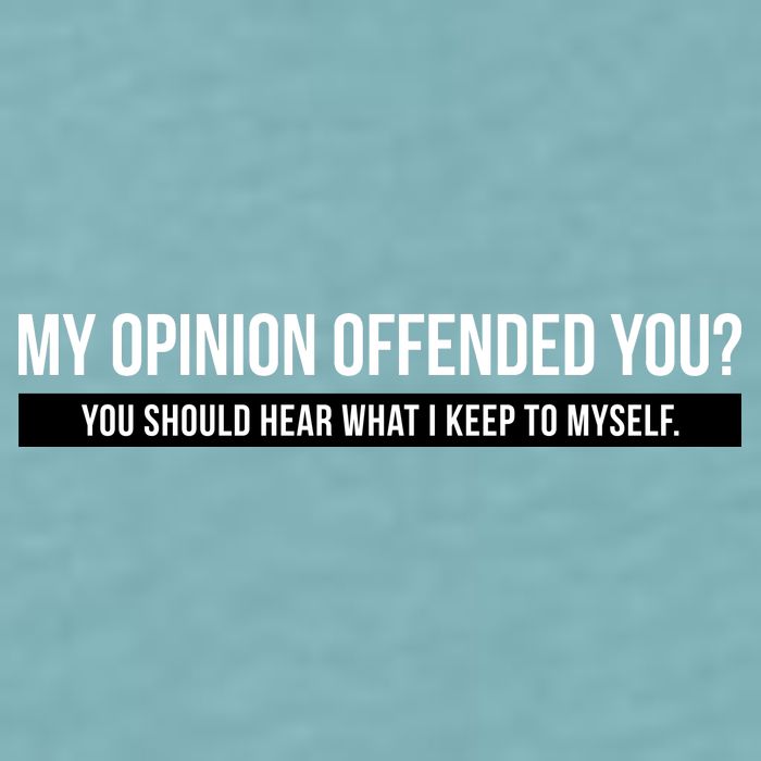 My Opinion Offended You Should Hear What I Say To Myself Sueded Cloud Jersey T-Shirt