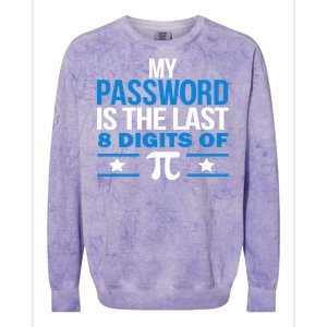 My Password is the last digit of Pi Colorblast Crewneck Sweatshirt