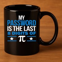 My Password is the last digit of Pi 11oz C Handle Ceramic Mug