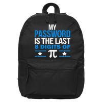 My Password is the last digit of Pi 16 in Basic Backpack