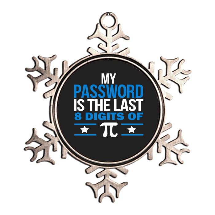 My Password is the last digit of Pi Metallic Star Ornament
