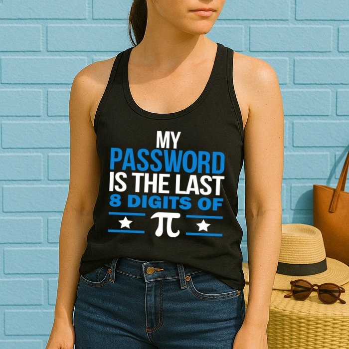 My Password is the last digit of Pi Women's Racerback Tank