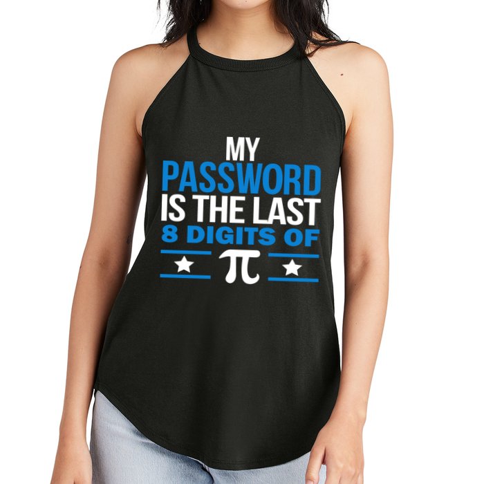 My Password is the last digit of Pi Women's Perfect Tri Rocker Tank