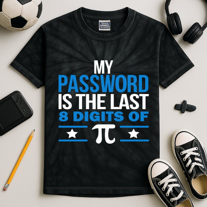 My Password is the last digit of Pi Kids Tie-Dye T-Shirt