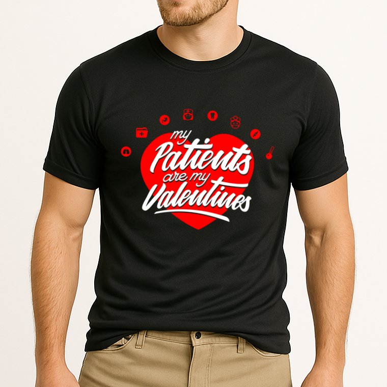 My Patients Are My Valentine's Day Love Heart Performance Shirt