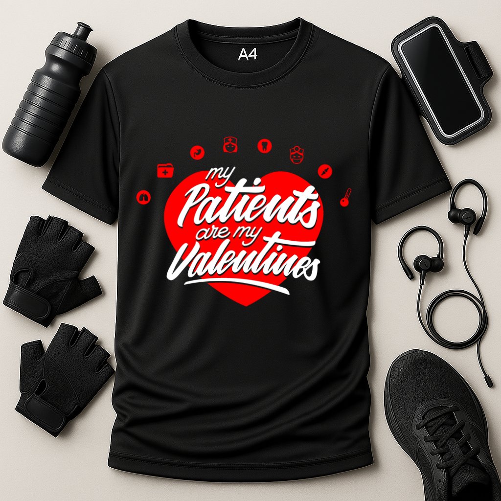 My Patients Are My Valentine's Day Love Heart Performance Shirt