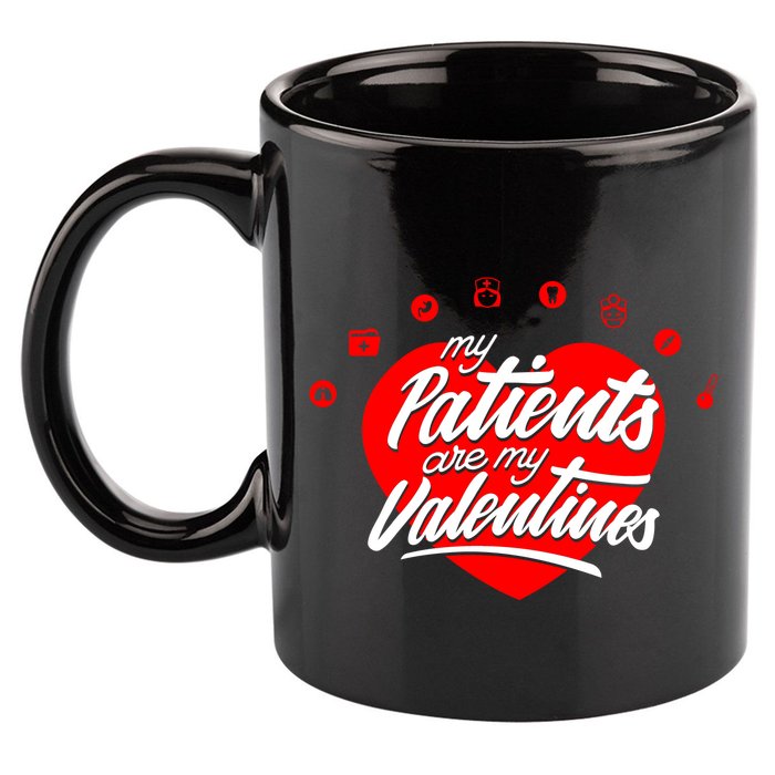 My Patients Are My Valentine's Day Love Heart 11oz C Handle Ceramic Mug